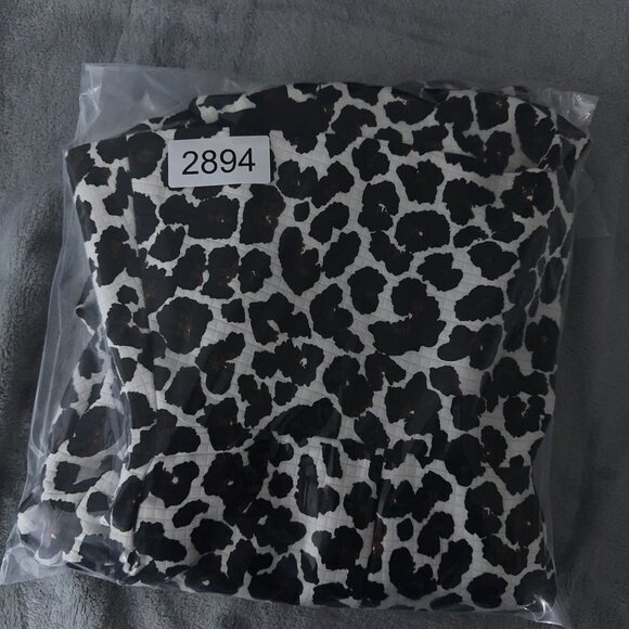 Liz Claiborne Suit Balzer Jacket Womens Size 2 Petite Animal Print Black White - Picture 11 of 11